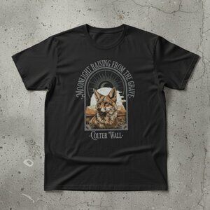 Colter Wall “Moonlight Rising From The Grave” Coyote Graphic T-Shirt